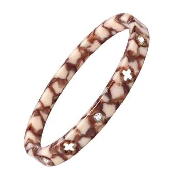 asta-Acetate Bangle Bracelet  Chai Leopard Obsidian ID50mm/IC157.1mm-0201