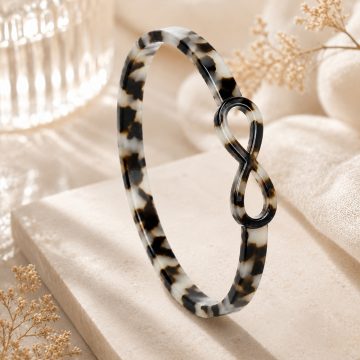 asta-Acetate Bangle Bracelet  Mocha Nebula Luxe ID50mm/IC157.1mm-0401