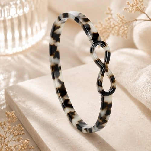 asta-Acetate Bangle Bracelet  Mocha Nebula Luxe ID50mm/IC157.1mm-0401