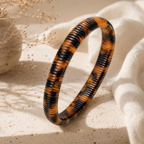 asta-Acetate Bangle Bracelet  Cocoa Ember Luxe ID50mm/IC157.1mm-0701
