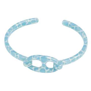 asta-Acetate Bangle Bracelet  Glacial Float Drift ID50mm/IC157.1mm-0801