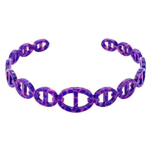 asta-Acetate Bangle Bracelet  Neon Berry Amethyst ID50mm/IC157.1mm-1201