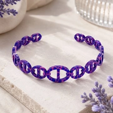 Asta-acetat armring  Neon Berry Amethyst ID50mm/IC157,1mm-1201