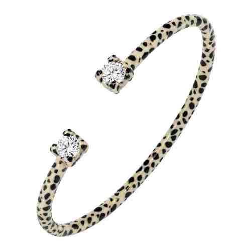 asta-Acetate Bangle Bracelet  Ivory Ink Matrix ID50mm/IC157.1mm-1301