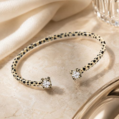 asta-Acetate Bangle Bracelet  Ivory Ink Matrix ID50mm/IC157.1mm-1301