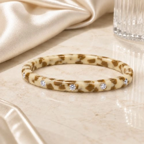 asta-Acetate Bangle Bracelet  Warm Sand Essence ID50mm/IC157.1mm-1401