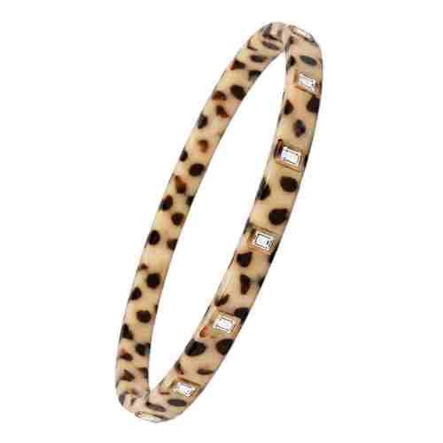 asta-Acetate Bangle Bracelet  Butter Cream Tortoise ID50mm/IC157.1mm-1501