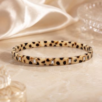asta-Acetate Bangle Bracelet  Butter Cream Tortoise ID50mm/IC157.1mm-1501
