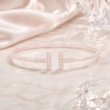 asta-Acetate Bangle Bracelet  Moonlit Peach Pearl ID50mm/IC157.1mm-1601