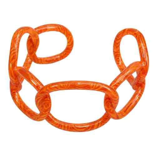 Pulseira tipo bracelete em acetato de asta  Essência de âmbar derretido ID50mm/IC157.1mm-2401