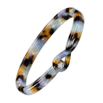 asta-Acetate Bangle Bracelet  Neon Rainbow Obsidian Swirl ID50mm/IC157.1mm-2701