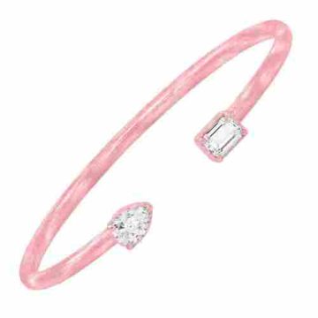 asta-Acetate Bangle Bracelet  Rose Crystal Blush ID50mm/IC157.1mm-2901