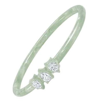 asta-Acetate Bangle Bracelet  Mint Jade Pearl ID50mm/IC157.1mm-3301