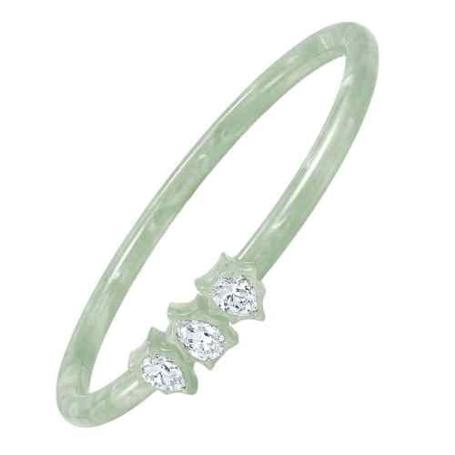 asta-Acetate Bangle Bracelet  Mint Jade Pearl ID50mm/IC157.1mm-3301