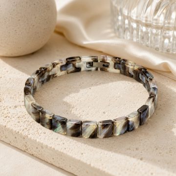 asta-Acetate Bangle Bracelet  Twilight Crystal Swirl ID50mm/IC157.1mm-3701