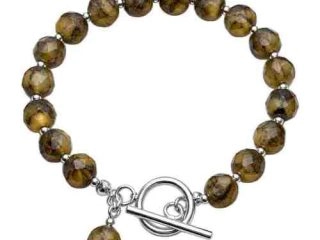 asta-Acetate Beaded Bracelet  Sunlit Almond Essence-10mm-0101
