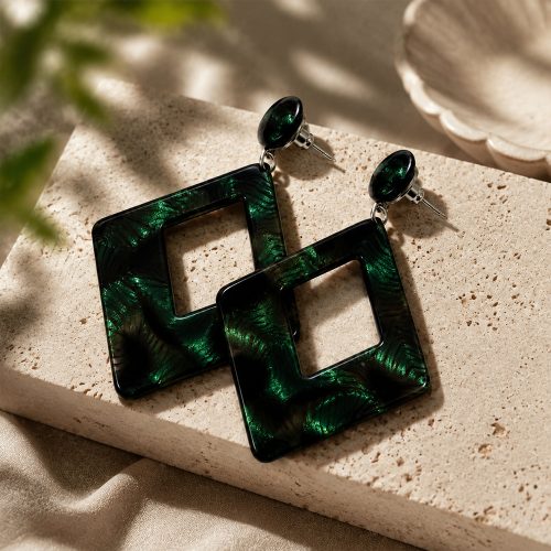 asta-Acetate Earrings Midnight Moss Ore Essence-0101