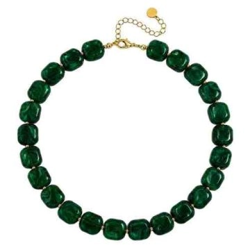 asta-Acetate Necklace Emerald Deep Tide-45cm-5001