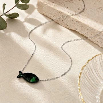 asta-Acetate Necklace Midnight Moss Ore Essence-45cm-0101