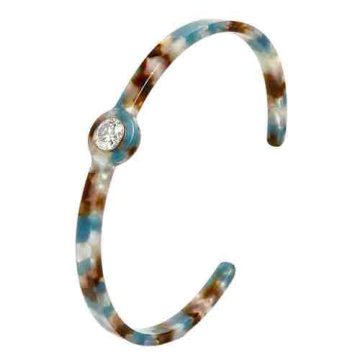 asta-Acetate Bangle Bracelet  Ocean Obsidian Tortoise ID50mm/IC157.1mm-4001