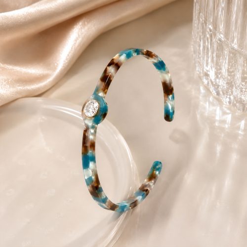 asta-Acetate Bangle Bracelet  Ocean Obsidian Tortoise ID50mm/IC157.1mm-4001