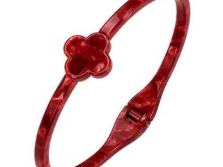 asta-Acetate Bangle Bracelet  Scarlet Velvet Glow ID50mm/IC157.1mm-4301
