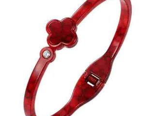 asta-Acetate Bangle Bracelet  Scarlet Lava Stone ID50mm/IC157.1mm-4401
