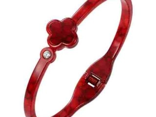 asta-Acetate Bangle Bracelet  Scarlet Lava Stone ID50mm/IC157.1mm-4401