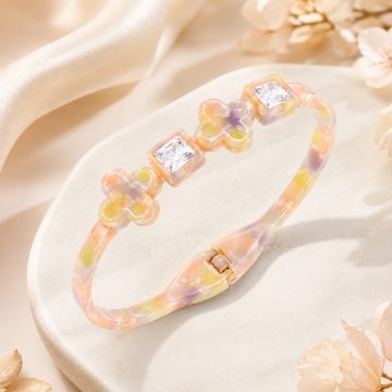 asta-Acetate Bangle Bracelet  Sunset Opal Swirl ID50mm/IC157.1mm-4501