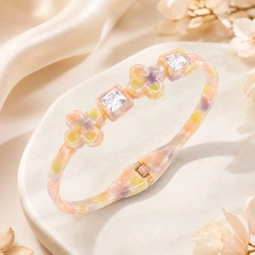 asta-Acetate Bangle Bracelet  Sunset Opal Swirl ID50mm/IC157.1mm-4501