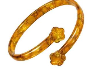 asta-Acetate Bangle Bracelet  Gilded Amber Glow ID50mm/IC157.1mm-4601
