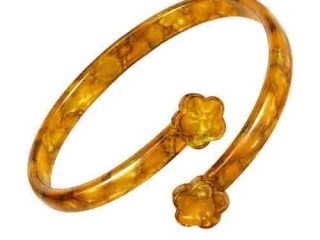 asta-Acetate Bangle Bracelet  Gilded Amber Glow ID50mm/IC157.1mm-4601