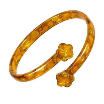 asta-Acetate Bangle Bracelet  Gilded Amber Glow ID50mm/IC157.1mm-4601
