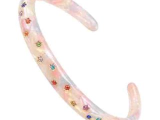 asta-Acetate Bangle Bracelet  Peach Opal Pearl ID50mm/IC157.1mm-4701