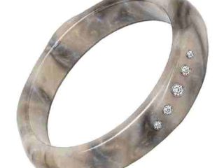 asta-Acetate Bangle Bracelet  Stardust Glacial Essence ID50mm/IC157.1mm-4801