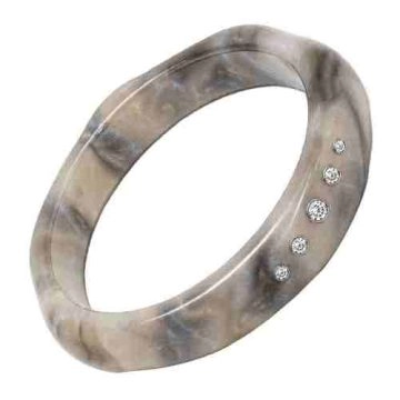 asta-Acetate Bangle Bracelet  Stardust Glacial Essence ID50mm/IC157.1mm-4801