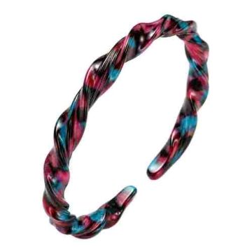 asta-Acetate Bangle Bracelet  Neon Lagoon Berry ID50mm/IC157.1mm-4901