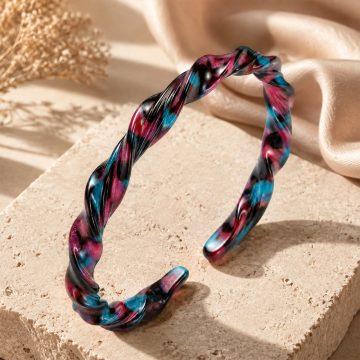 asta-Acetate Bangle Bracelet  Neon Lagoon Berry ID50mm/IC157.1mm-4901