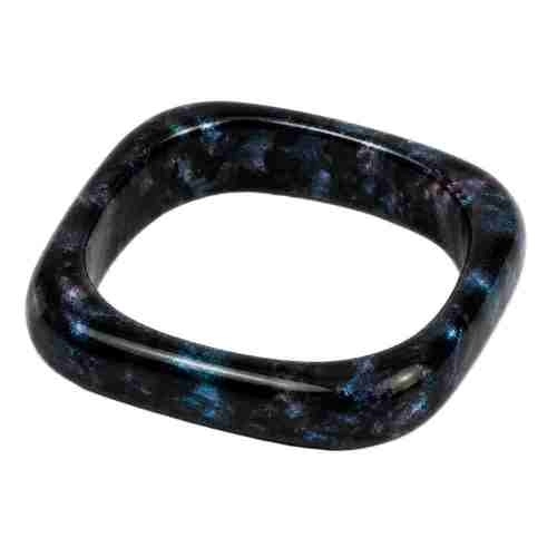 asta-Acetate Bangle Bracelet  Deep-Sea Obsidian Swirl ID50mm/IC157.1mm-5101