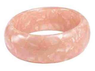asta-Acetate Bangle Bracelet  Peach Satin Veil ID50mm/IC157.1mm-5201
