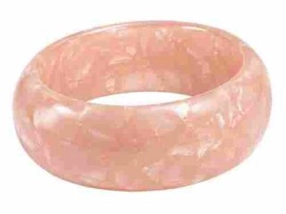 asta-Acetate Bangle Bracelet  Peach Satin Veil ID50mm/IC157.1mm-5201
