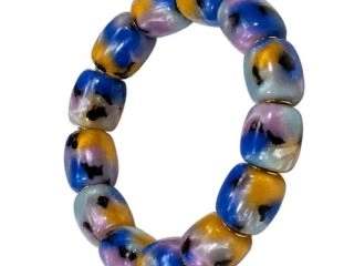 asta-Acetate Beaded Bracelet  Arctic Neon Essence-11mm-0301