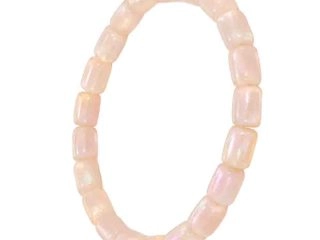 asta-Acetate Beaded Bracelet  Sakura Pearl Glow-5mm-0501