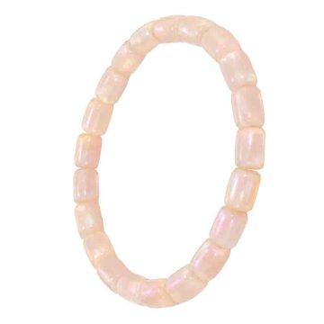 asta-Acetate Beaded Bracelet  Sakura Pearl Glow-5mm-0501