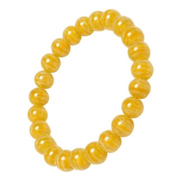 asta-Acetate Beaded Bracelet  Beeswax Golden Veil-8mm-0203