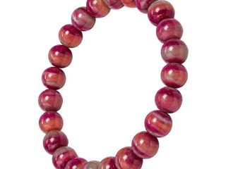 asta-Acetate Beaded Bracelet  Rose Sunset Satin-8mm-0208