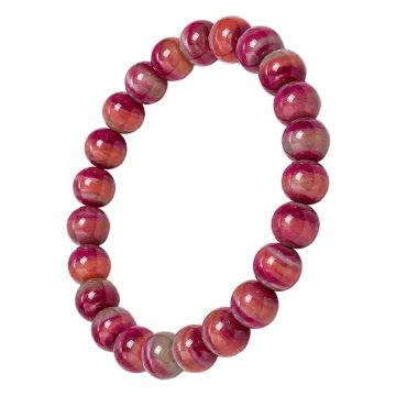 asta-Acetate Beaded Bracelet  Rose Sunset Satin-8mm-0208