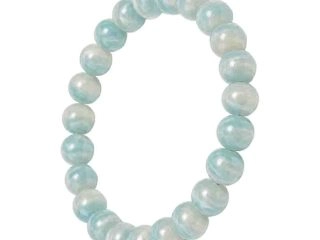 asta-Acetate Beaded Bracelet  Glacial Jade Essence-8mm-0211