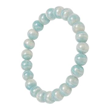 asta-Acetate Beaded Bracelet  Glacial Jade Essence-8mm-0211