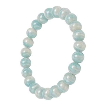 asta-Acetate Beaded Bracelet  Glacial Jade Essence-8mm-0211